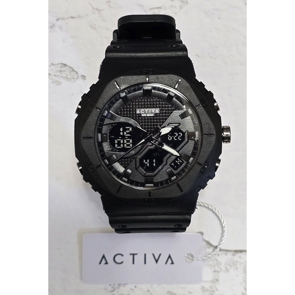 Activa Exon X Invicta Digital Men's Watch 48mm Black ACW8120-001 Brand New - Picture 4 of 7